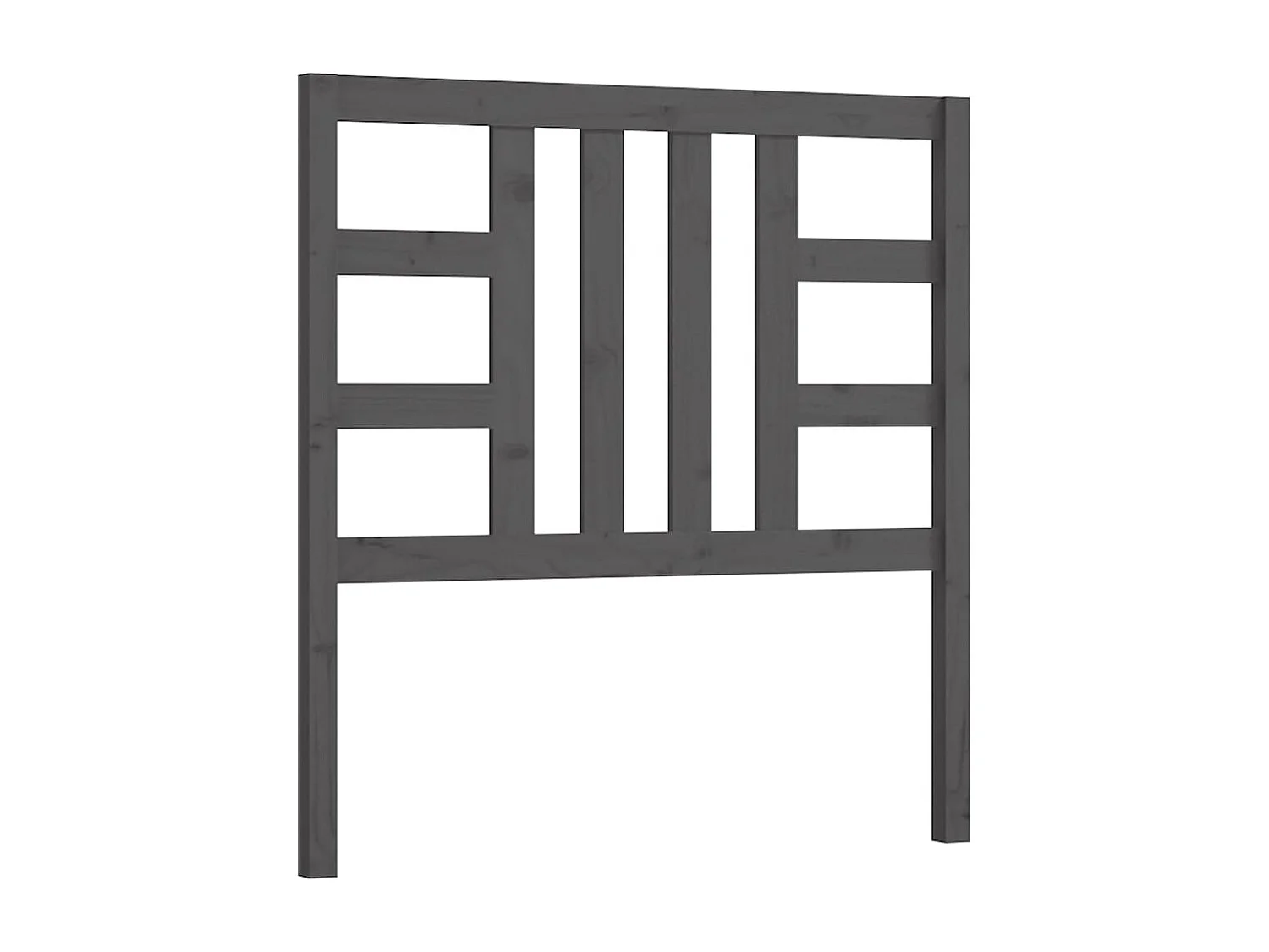 Tête de Lit | Panneau de tête pour lit Moderne Gris 106x4x100 cm Bois massif de pin