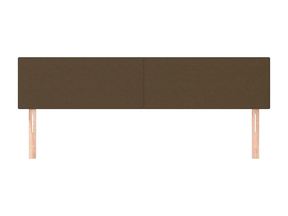 Têtes de lit | Panneaux de tête pour lit Moderne 2 pcs Marron Foncé 80x5x78/88 cm Tissu