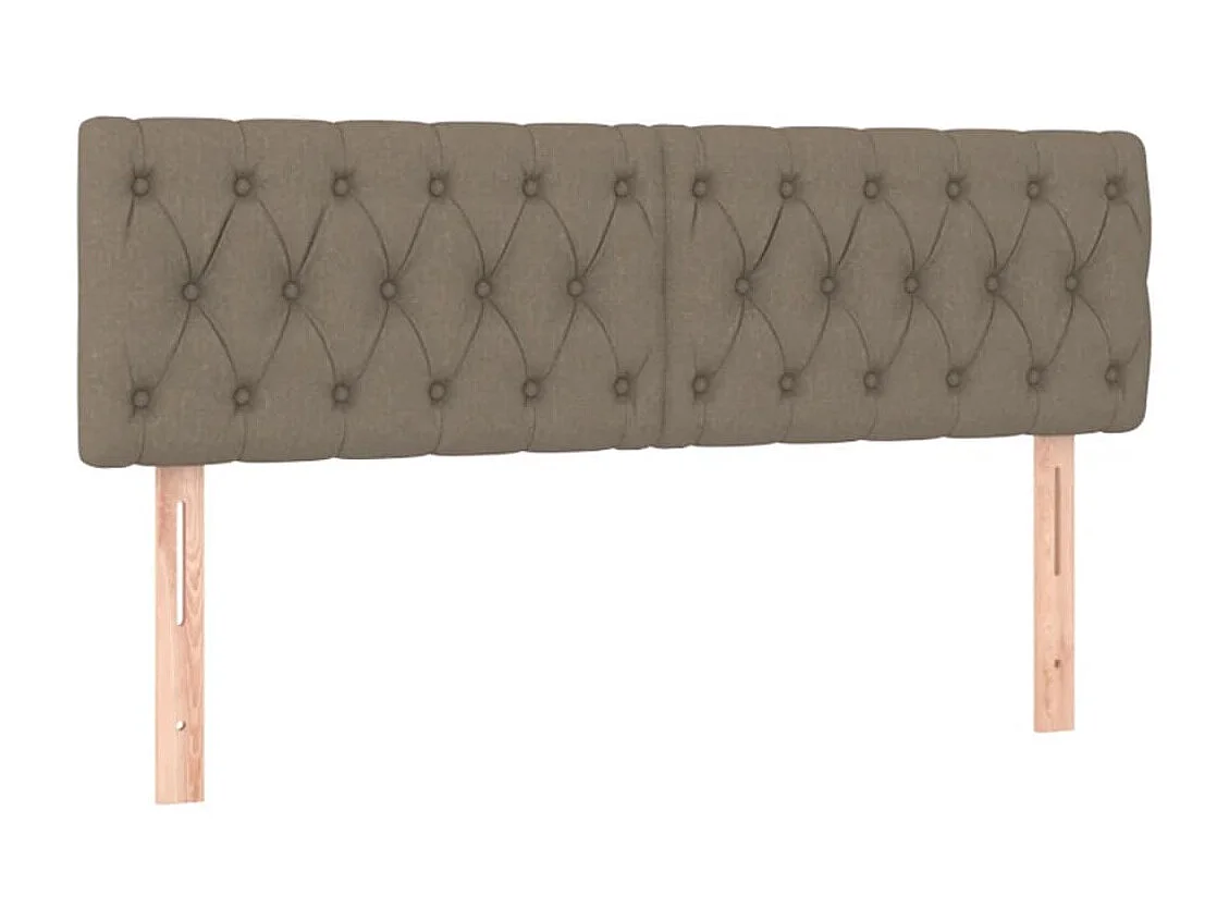Hoofdbord | Hoofdeinde LED 160x7x78/88 cm stof taupe