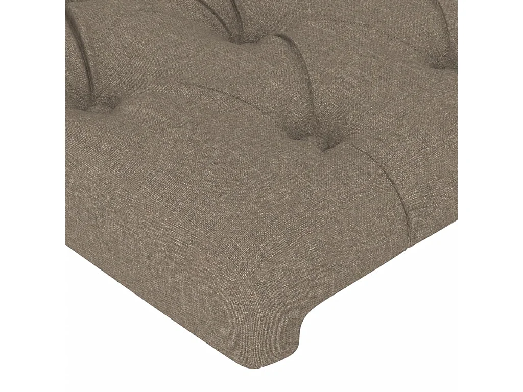 Hoofdbord | Hoofdeinde LED 160x7x78/88 cm stof taupe