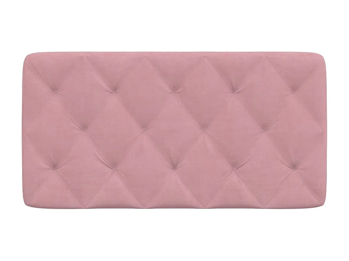 Cabecero de Cama | Cabezal de cama | Mueble de cabecero acolchado terciopelo rosa 100 cm