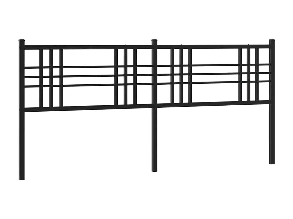 Mueble cabecero | Cabezal de cama | Cabecero de metal negro 200 cm