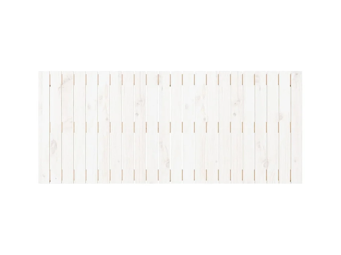 Cabecero de Cama | Cabezal de cama | Mueble de cabecero de pared madera maciza pino blanco 140x3x60 cm
