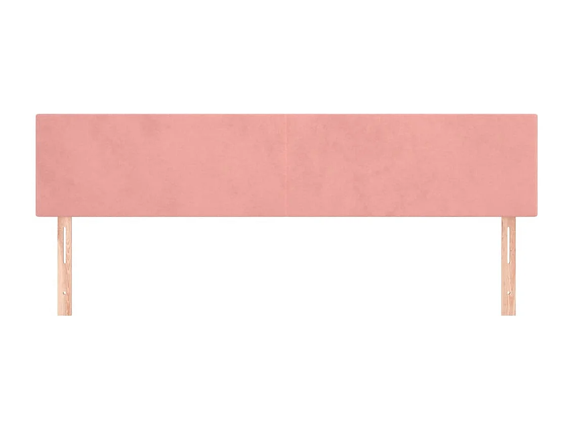 Têtes de lit | Panneaux de tête pour lit Moderne 2 pcs Rose 100x5x78/88 cm Velours