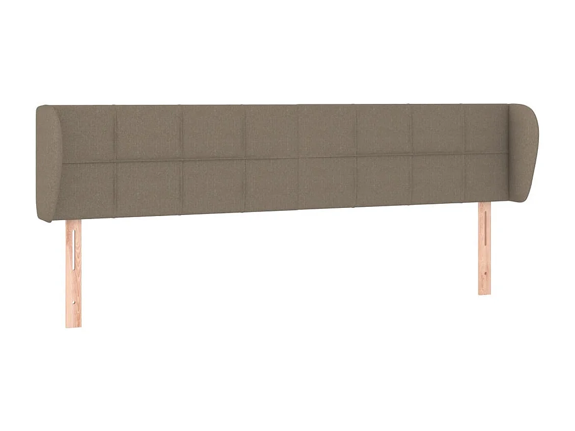 Mueble cabecero | Cabezal de cama | Cabecero de tela gris taupe 183x23x78/88 cm