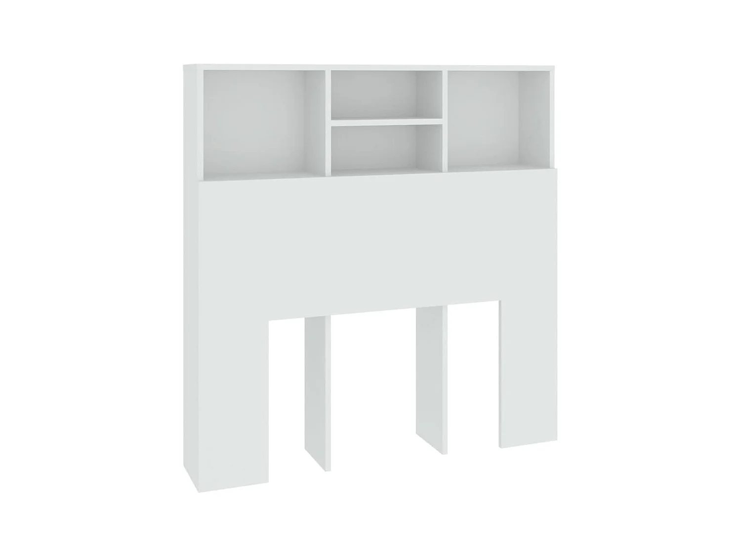 Tête de Lit avec rangement | Armoire de tête de lit Blanc 100x19x103,5 cm