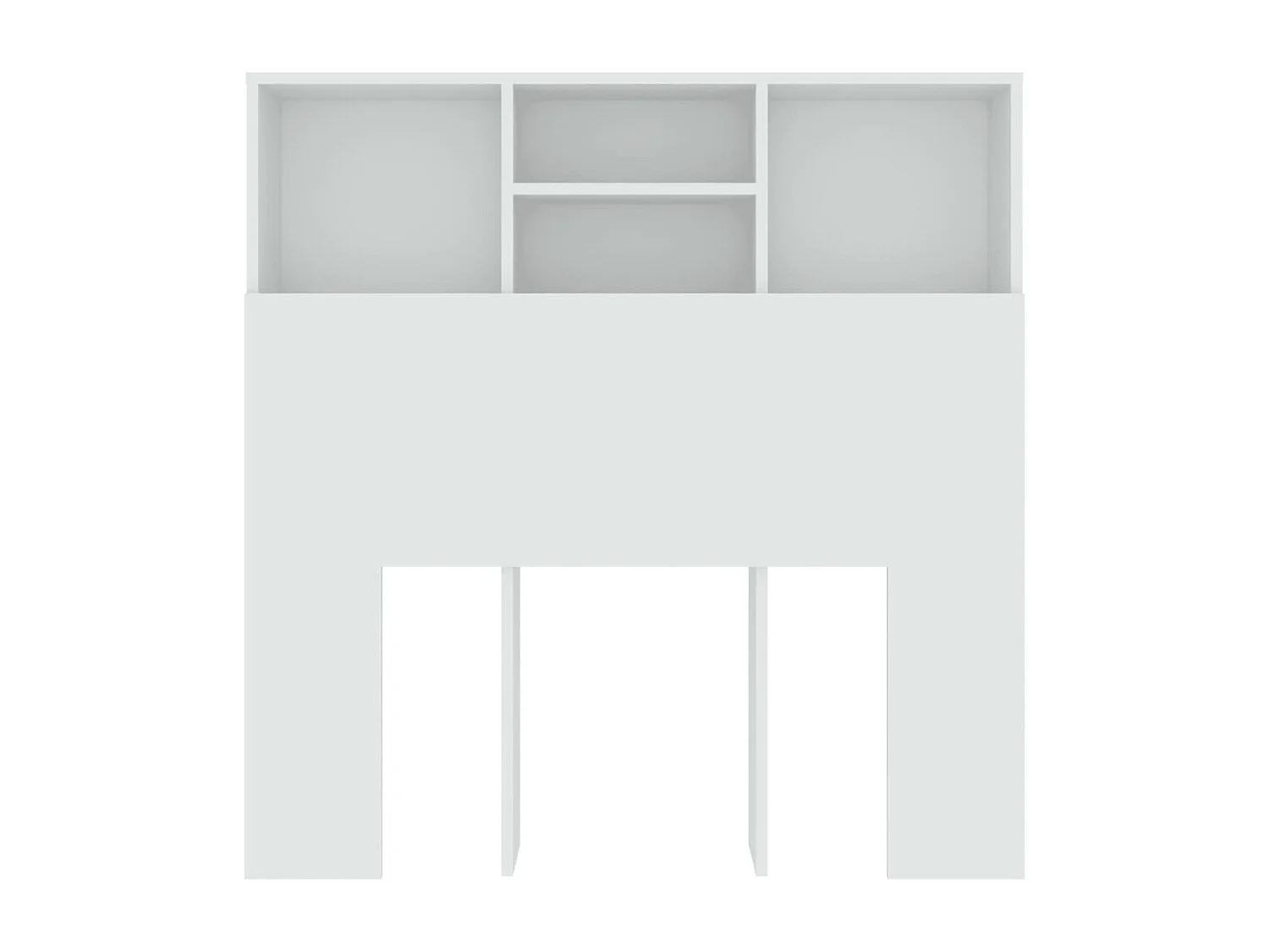 Tête de Lit avec rangement | Armoire de tête de lit Blanc 100x19x103,5 cm