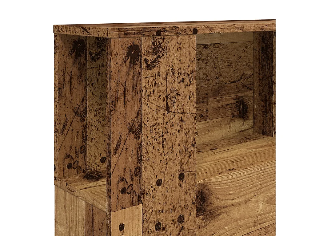 Tête de Lit avec rangement | Armoire de tête de lit vieux bois 160x18,5x103,5 cm
