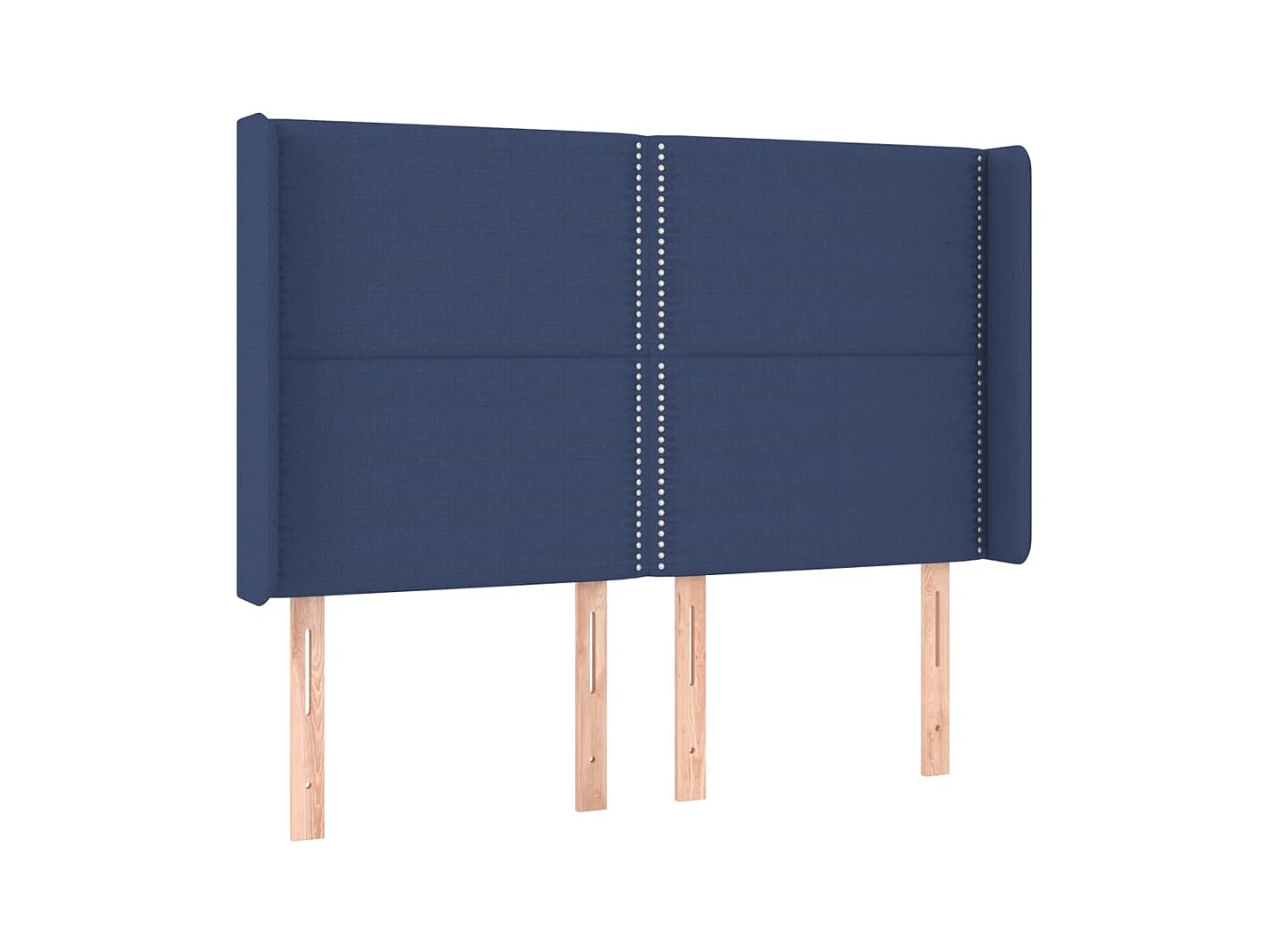 Tête de Lit | Panneau de tête pour lit Moderne avec oreilles Bleu 147x16x118/128 cm Tissu