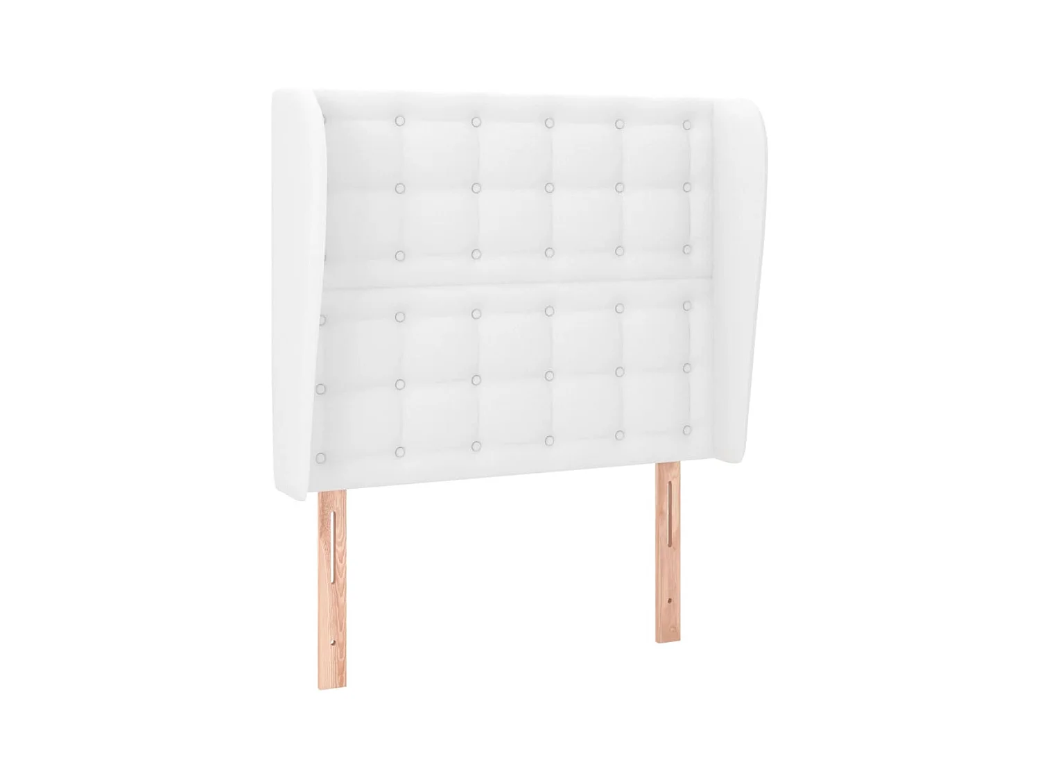 Tête de Lit | Panneau de tête pour lit Moderne avec oreilles Blanc 93x23x118/128 cm Similicuir