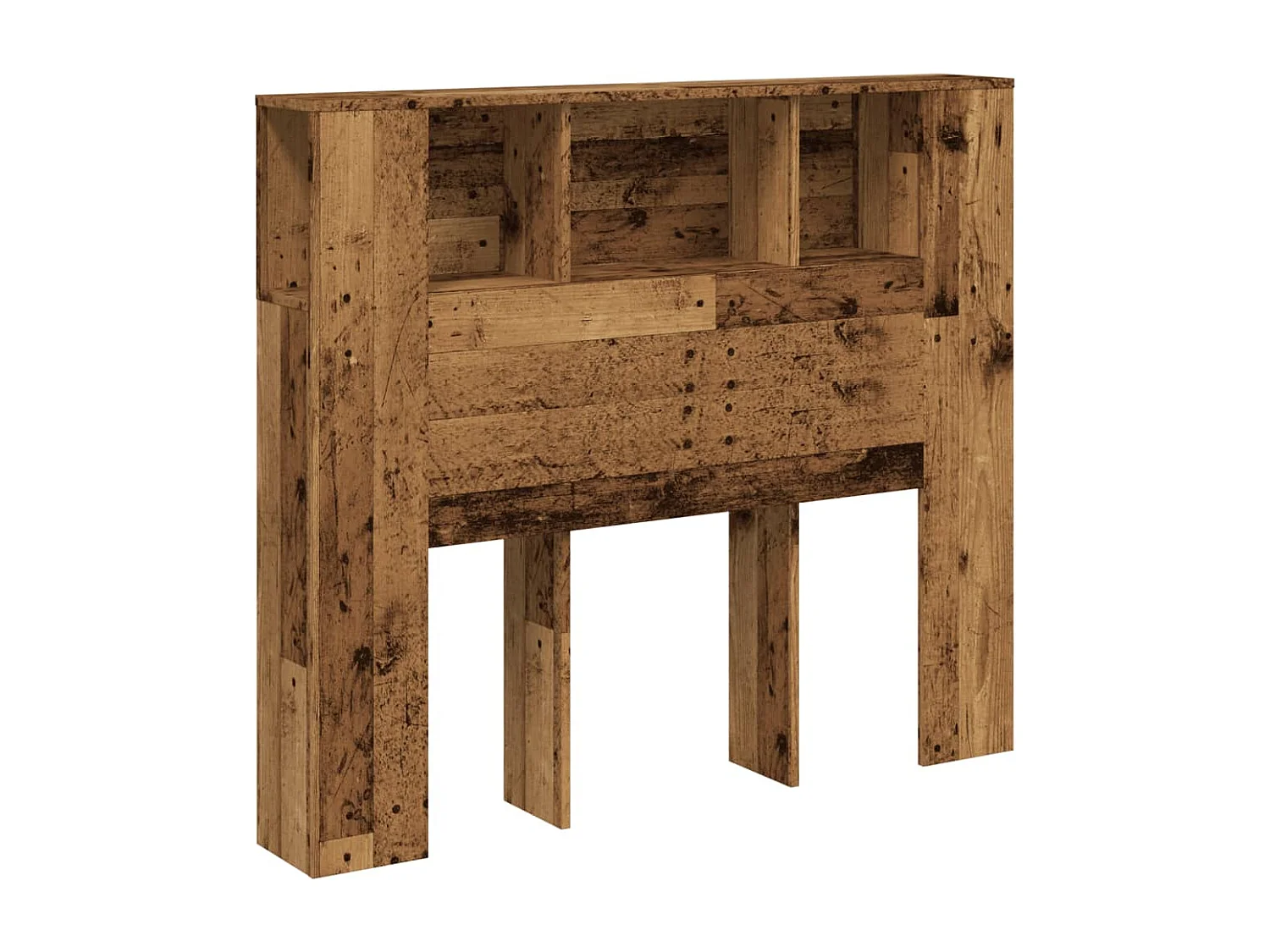 Mueble cabecero | Cabecero | Cabezal de cama armario madera ingeniería envejecida 120x19x104,5 cm