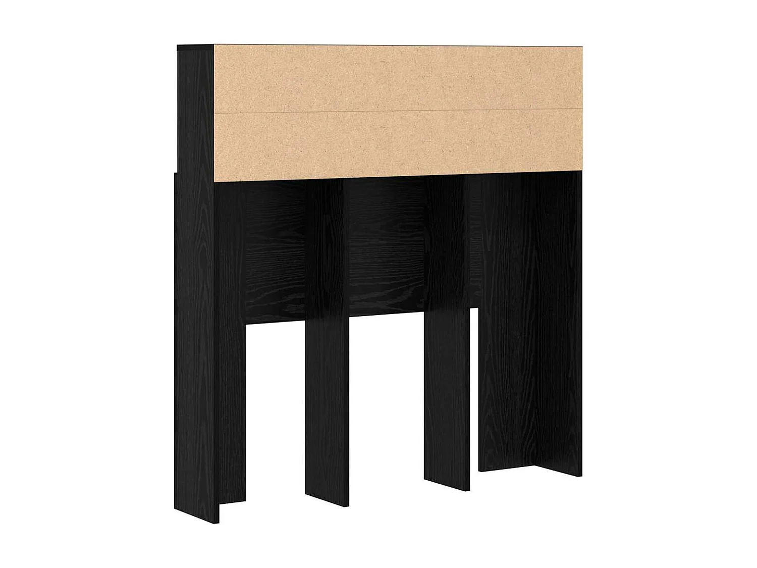 Cabinet de Tête de Lit | Commode de tête de lit avec étagère Chêne noir Bois Composite