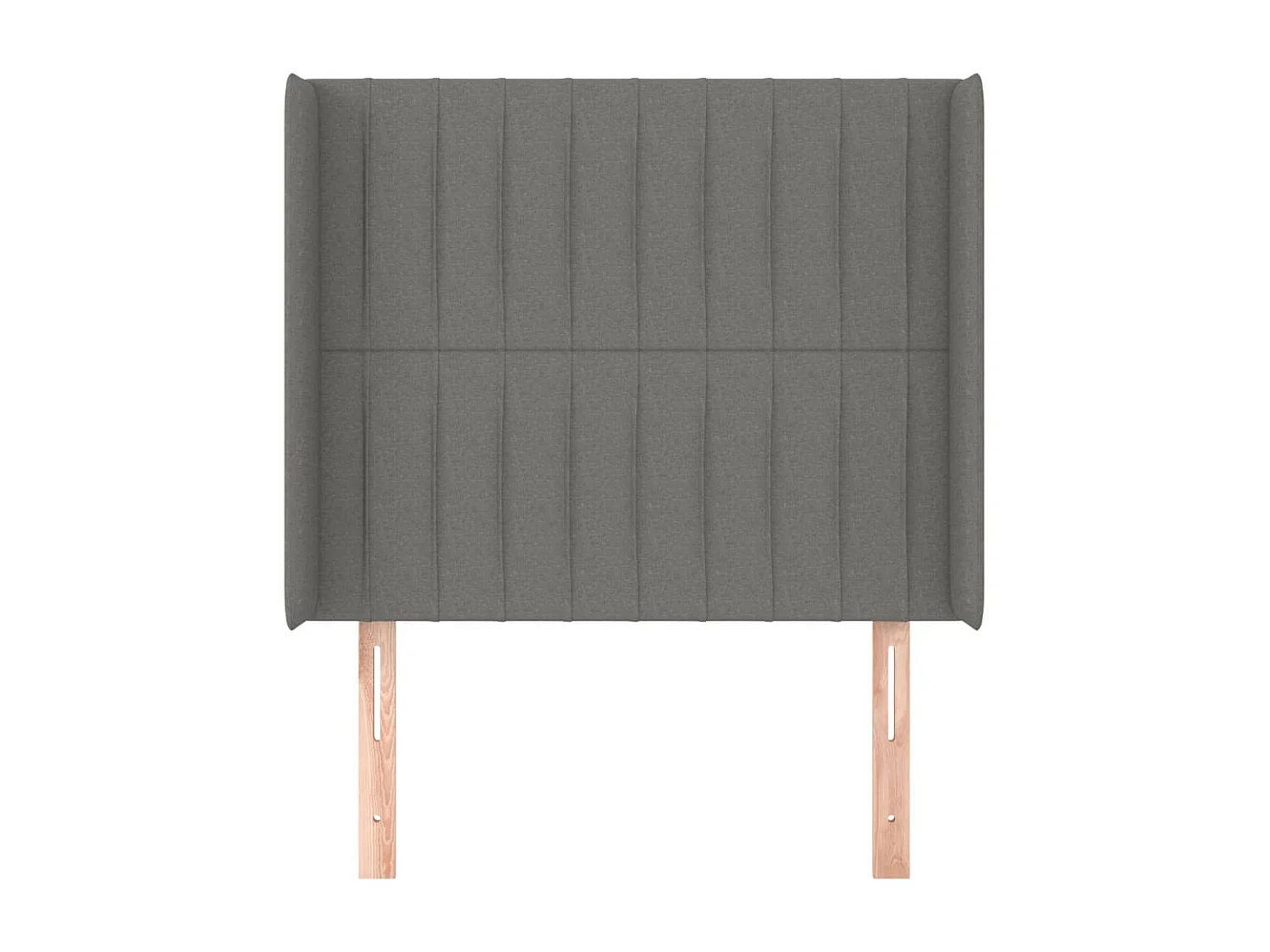 Tête de Lit | Panneau de tête pour lit Moderne avec oreilles Gris foncé 103x16x118/128 cm Tissu