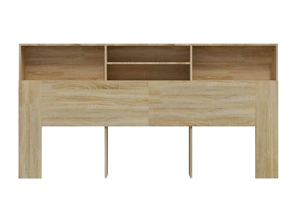Tête de Lit avec rangement | Armoire de tête de lit chêne sonoma 200x19x103,5 cm