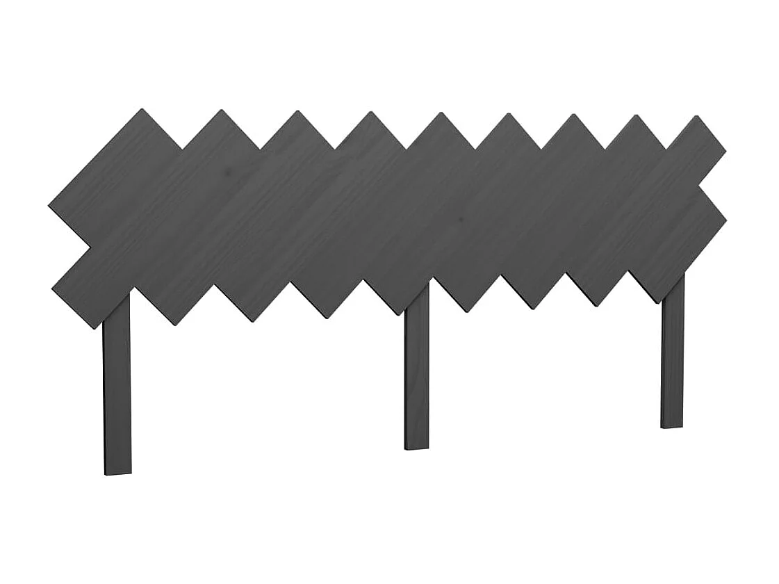 Tête de Lit | Panneau de tête pour lit Moderne Gris 178x3x80,5 cm Bois massif de pin