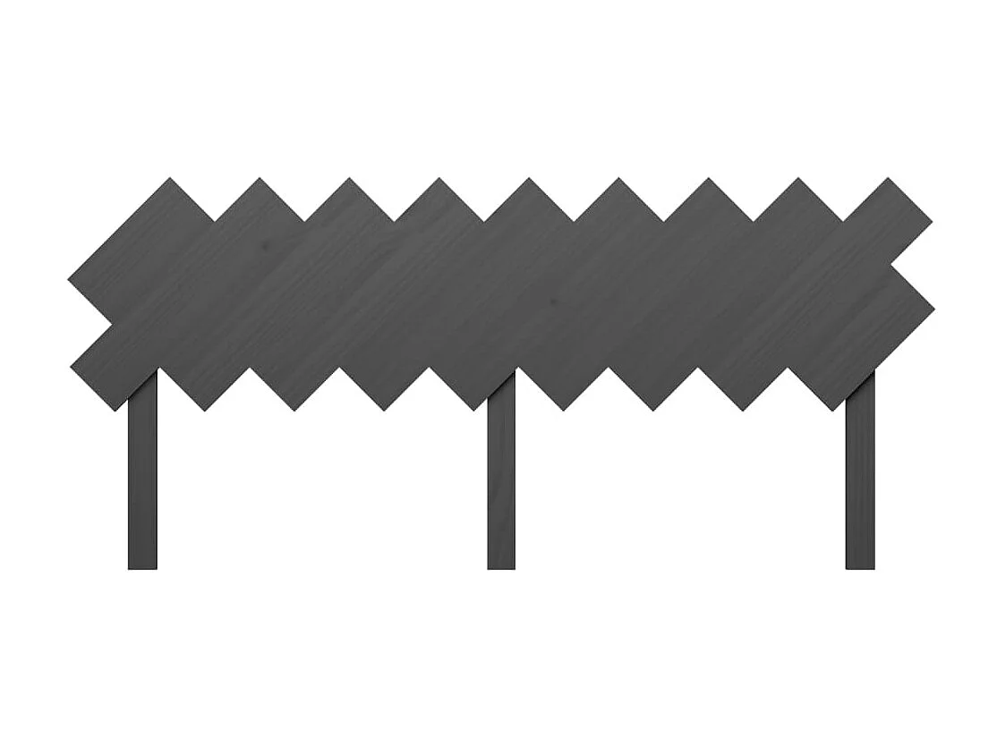 Tête de Lit | Panneau de tête pour lit Moderne Gris 178x3x80,5 cm Bois massif de pin