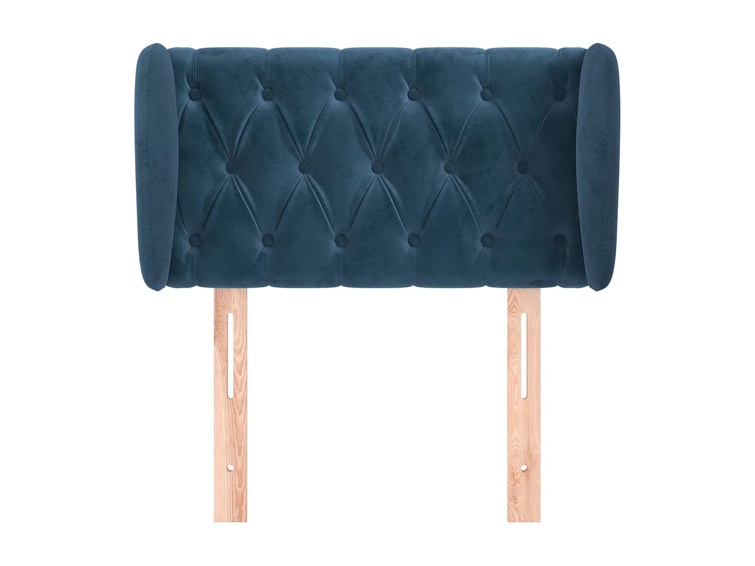 Mueble cabecero | Cabezal de cama | Cabecero de terciopelo azul oscuro 83x23x78/88 cm