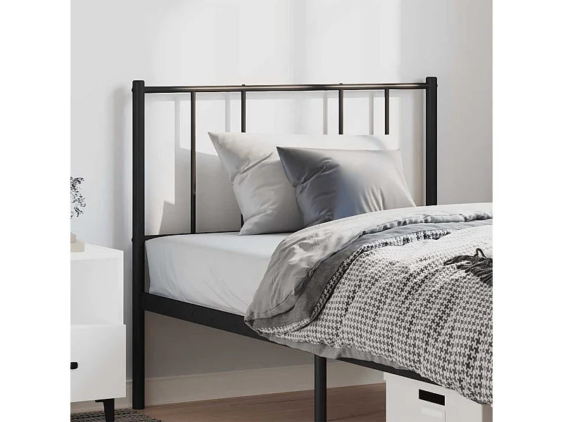 Mueble cabecero | Cabezal de cama | Cabecero de metal negro 100 cm