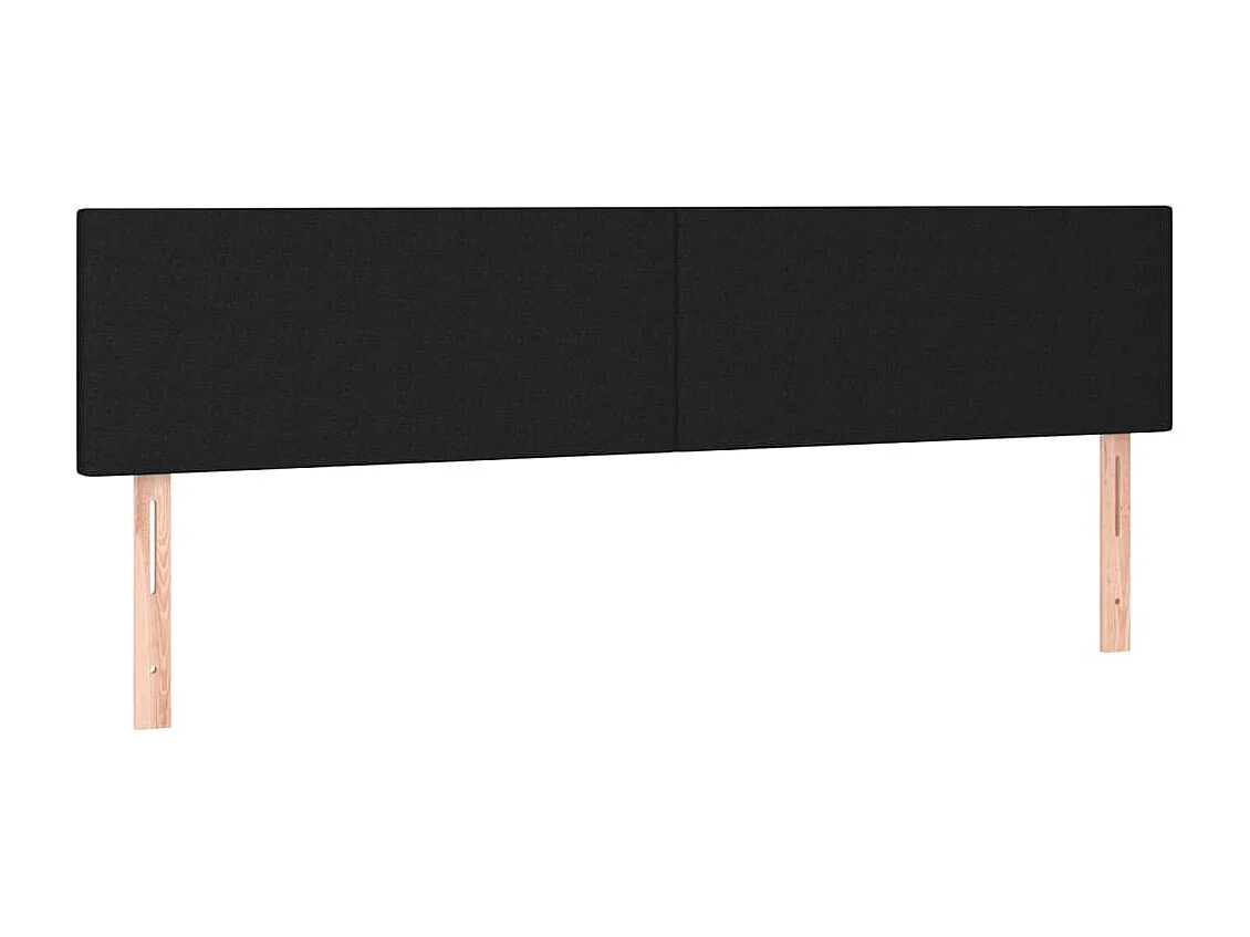 Hoofdbord | Hoofdeinde LED 200x5x78/88 cm stof zwart