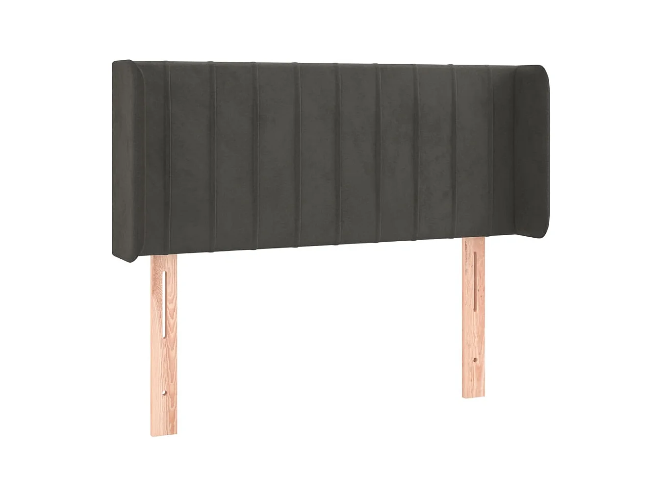 Cabecero | Cabezal de Cama | Mueble cabecero con LED de terciopelo gris oscuro 83x16x78/88 cm