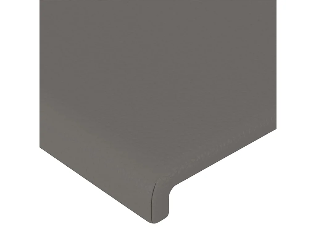 Hoofdbord | Hoofdeinde LED 100x5x78/88 cm kunstleer grijs