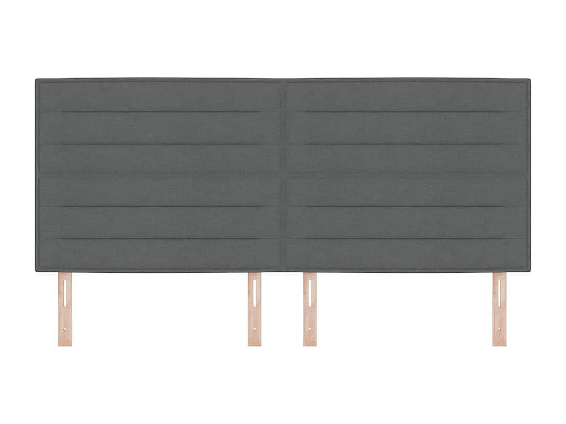 Tête de Lit | Panneau de tête pour lit Moderne Hauteur réglable Manuel Gris foncé 200 cm tissu