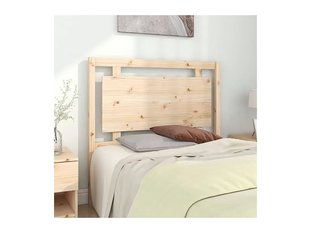 Cabecero de Cama | Cabezal de cama | Mueble de cabecero madera maciza de pino 105,5x4x100 cm