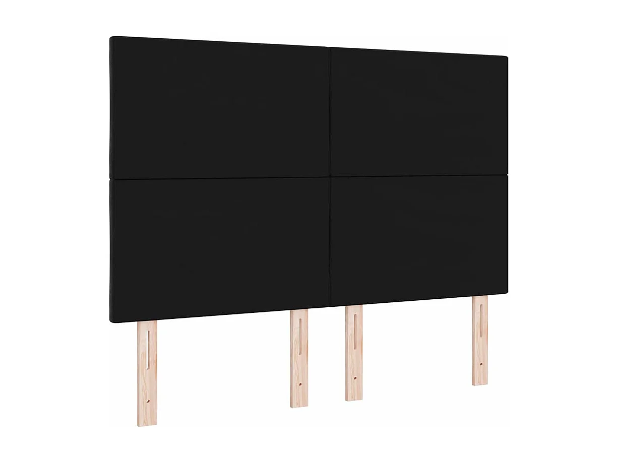 Mueble cabecero | Cabecero | Cabezal de cama LED con luces de tiras LED Negro 144 cm Terciopelo