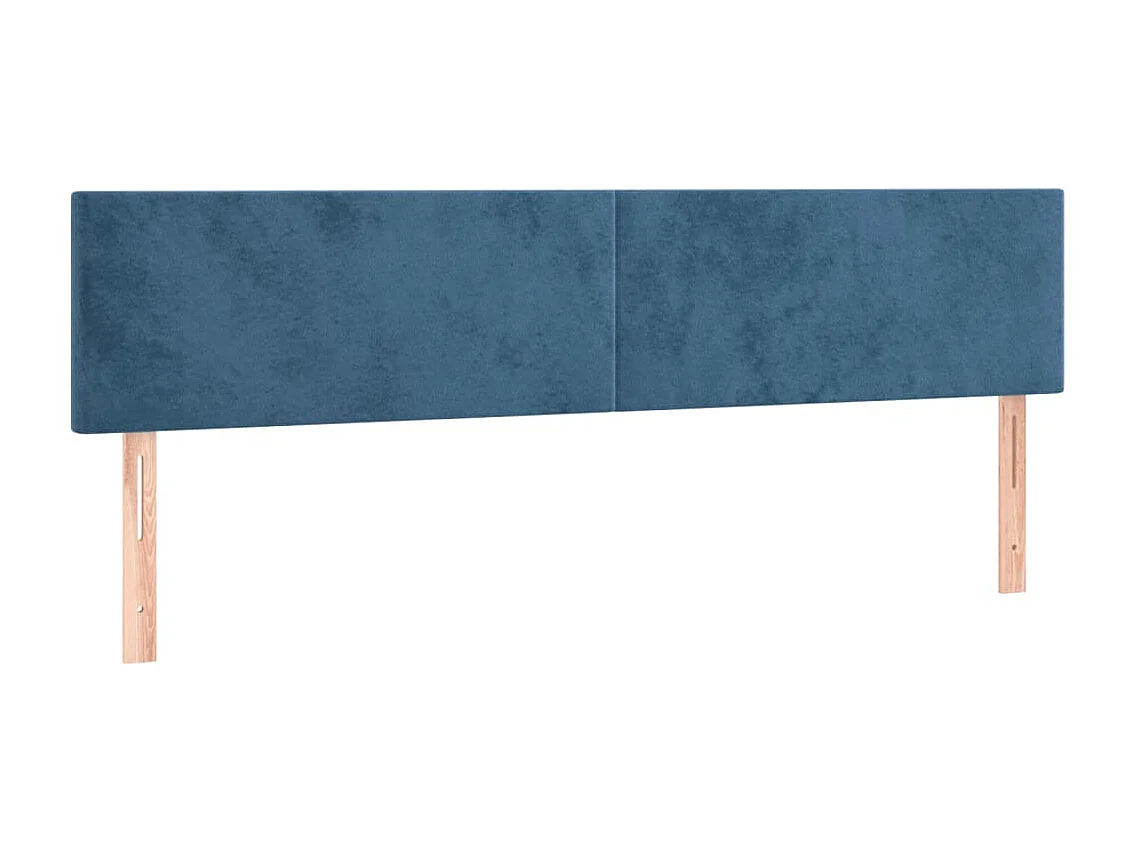 Hoofdbord | Hoofdeinde LED 200x5x78/88 cm fluweel donkerblauw