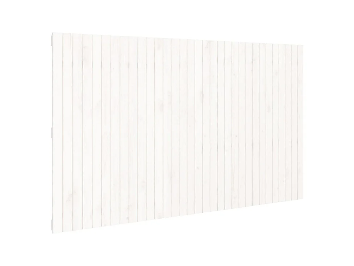 Tête de lit murale | Panneau de tête pour lit Moderne  Blanc 204x3x110 cm Bois massif de pin