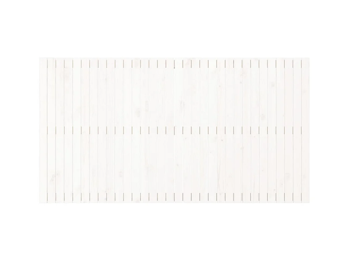 Tête de lit murale | Panneau de tête pour lit Moderne  Blanc 204x3x110 cm Bois massif de pin