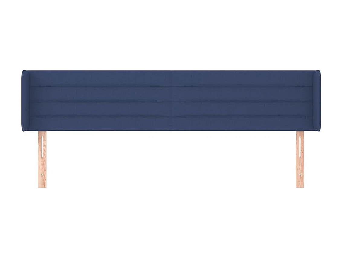 Mueble cabecero | Cabezal de cama | Cabecero de tela azul 203x16x78/88 cm