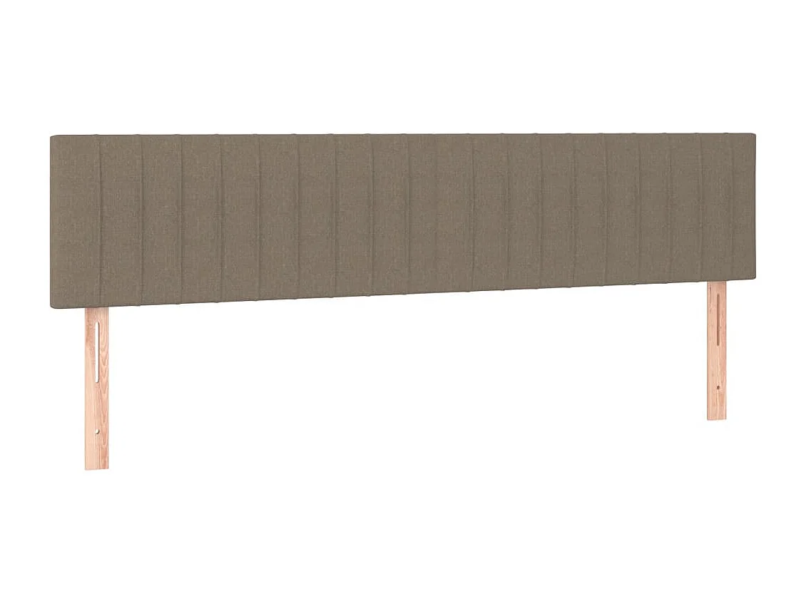 Hoofdbord | Hoofdeinde LED 200x5x78/88 cm stof taupe