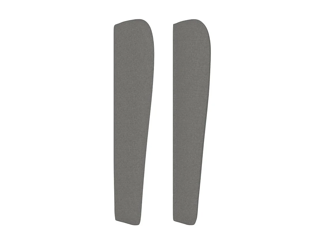 Tête de Lit | Panneau de tête pour lit Moderne avec oreilles Gris foncé 203x23x118/128 cm Tissu