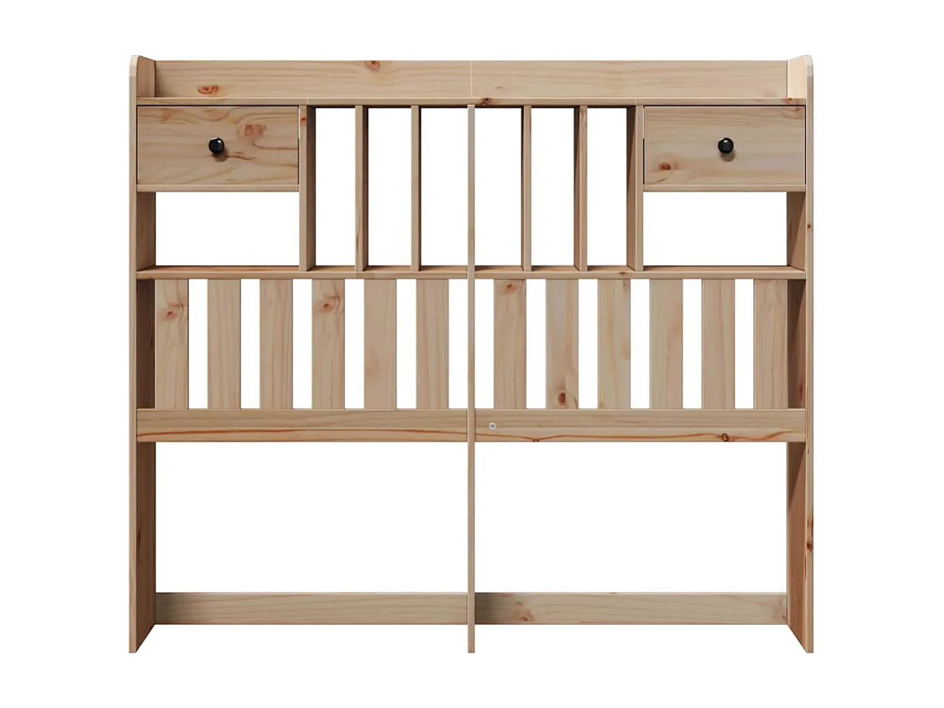 Cabecero de Cama | Cabezal de cama | Mueble de cabecero con almacenaje madera maciza de pino 135 cm