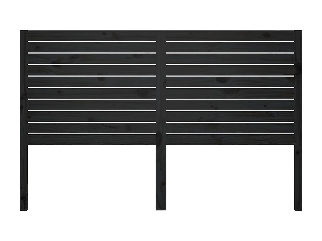 Hoofdbord | Hoofdeinde 146x4x100 cm massief grenenhout zwart