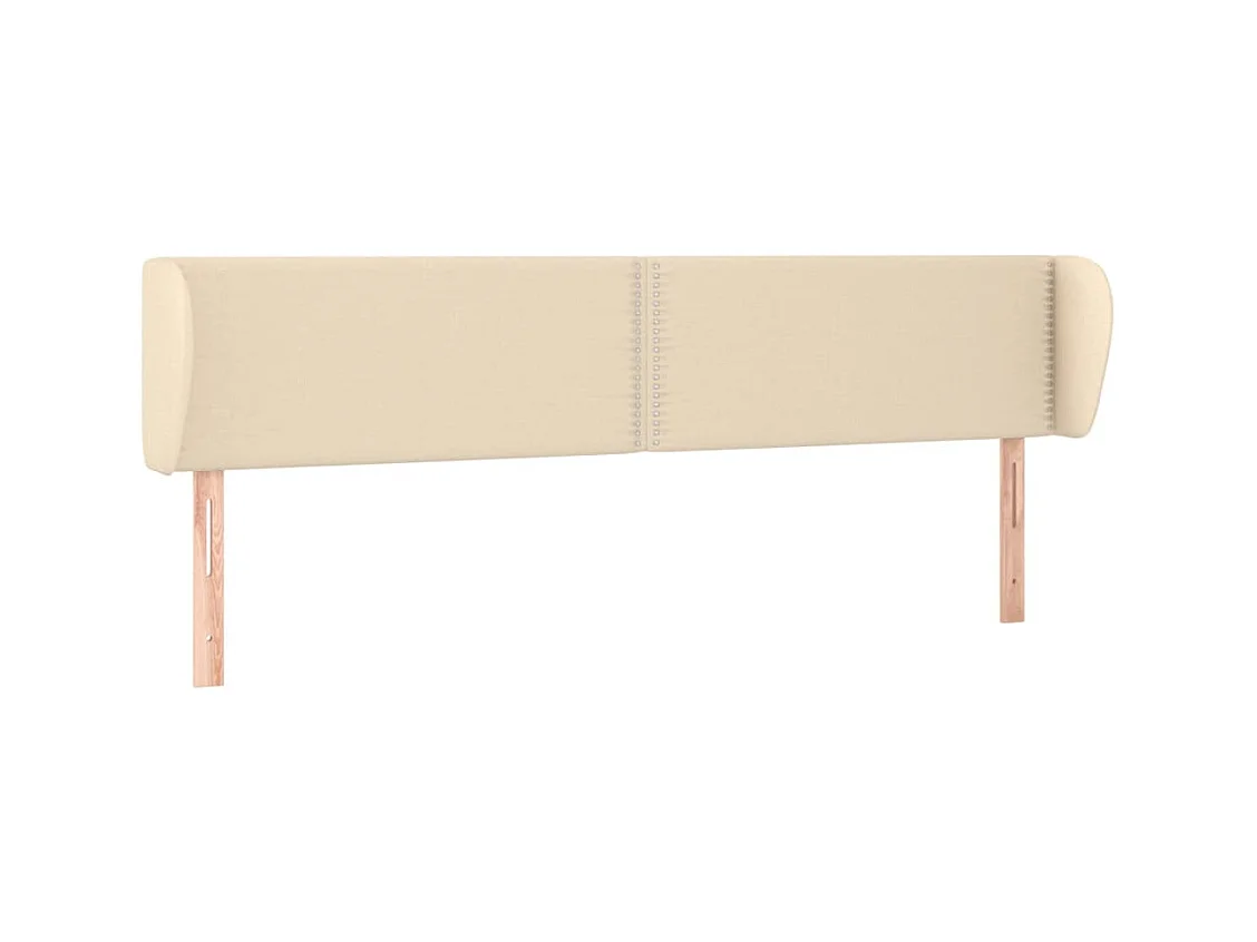 Mueble cabecero | Cabezal de cama | Cabecero de tela color crema 183x23x78/88 cm