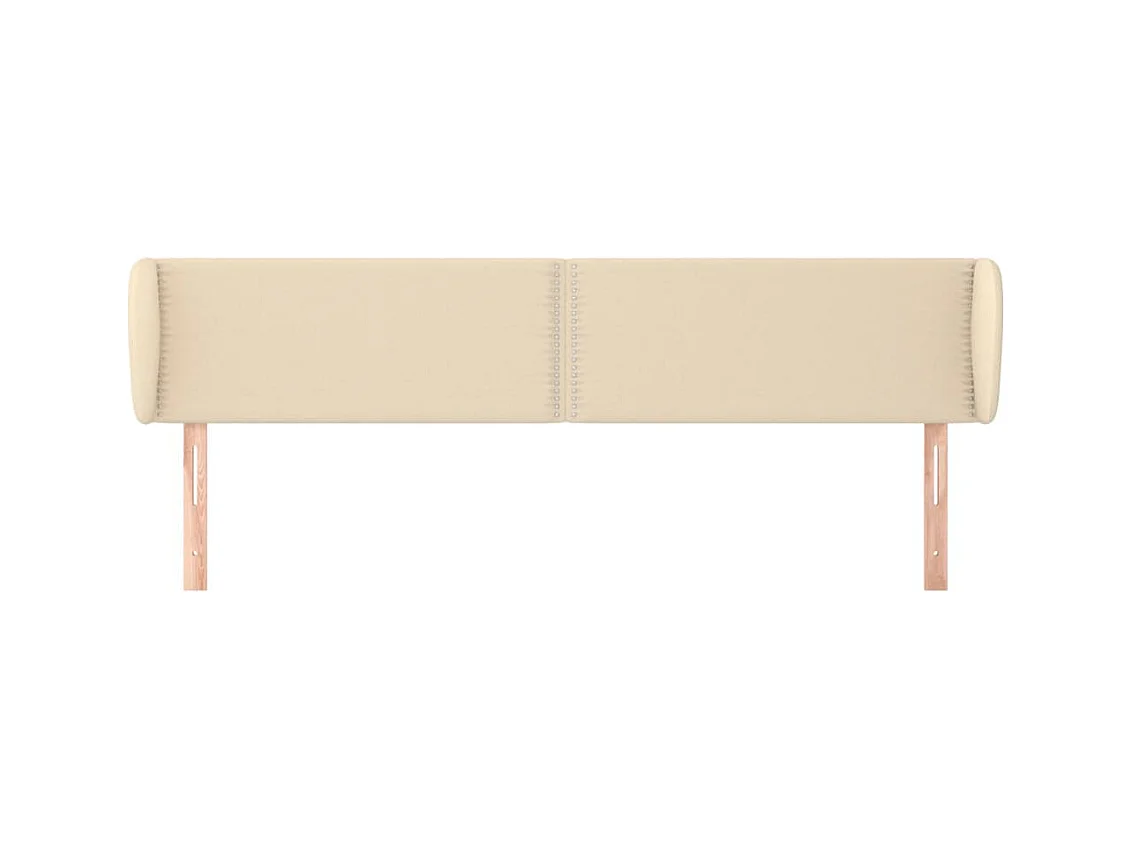 Mueble cabecero | Cabezal de cama | Cabecero de tela color crema 183x23x78/88 cm