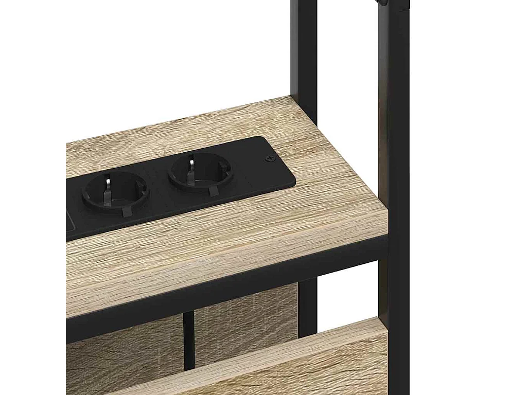 Mueble cabecero con almacenamiento | Cabecera de almacenamiento con estante Roble Sonoma 90 cm