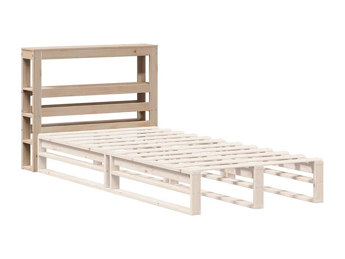 Cabecero de Cama | Cabezal de cama | Mueble de cabecero con estantes madera maciza de pino 75 cm