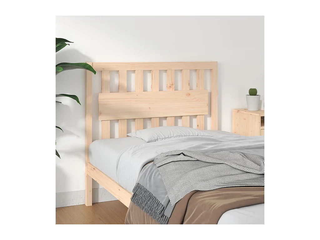 Cabecero de Cama | Cabezal de cama | Mueble de cabecero madera maciza de pino 105,5x4x100 cm