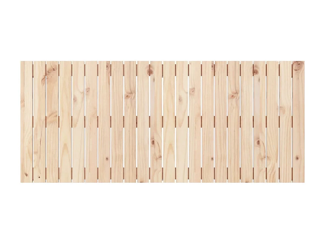 Cabecero de Cama | Cabezal de cama | Mueble de cabecero de pared madera maciza de pino 140x3x60 cm