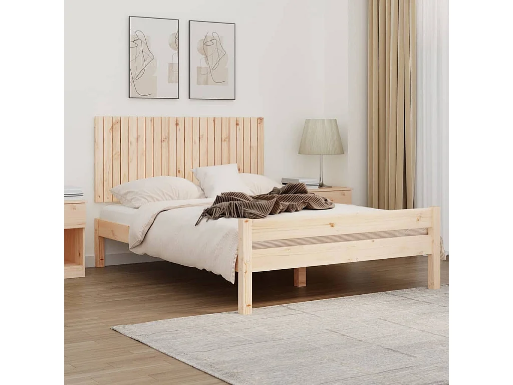Tête de lit murale | Panneau de tête pour lit Moderne  140x3x60 cm Bois massif de pin