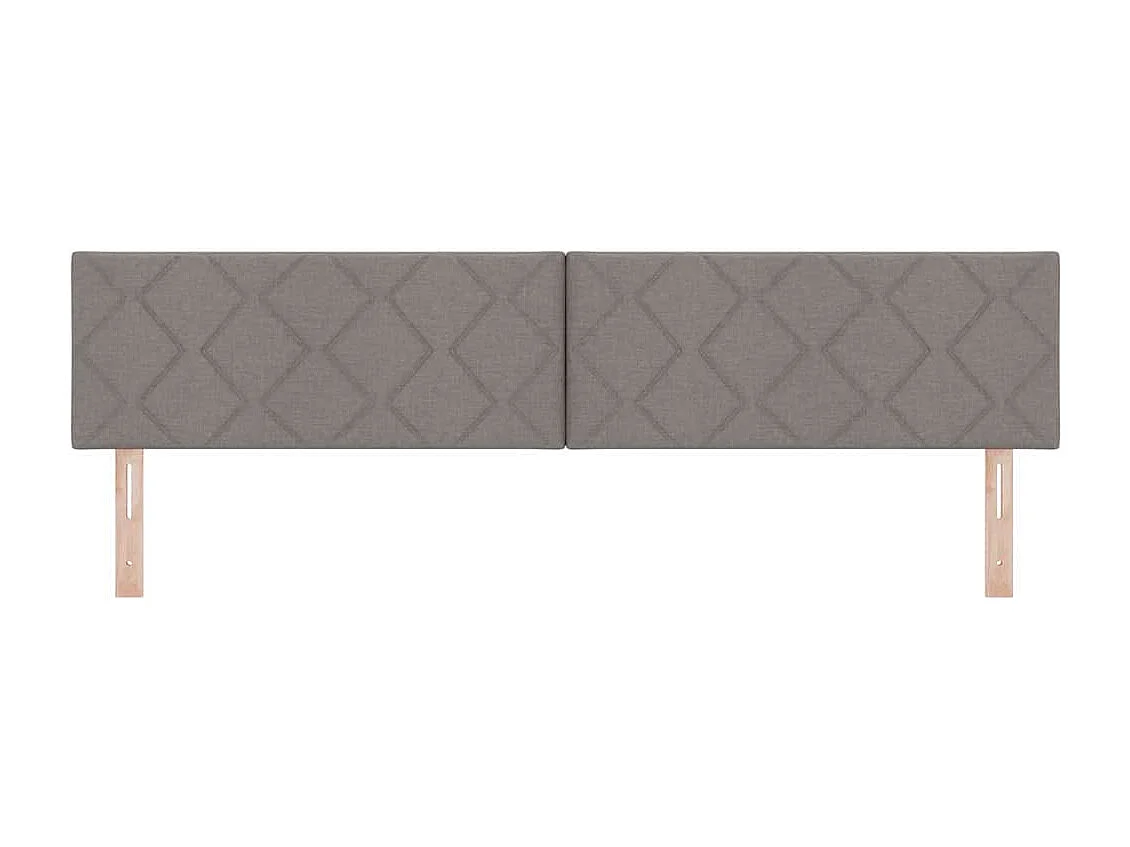 Mueble cabecero | Cabezal de cama | Cabecero de Tela Geométrico con cabecera Taupé 200 cm tela