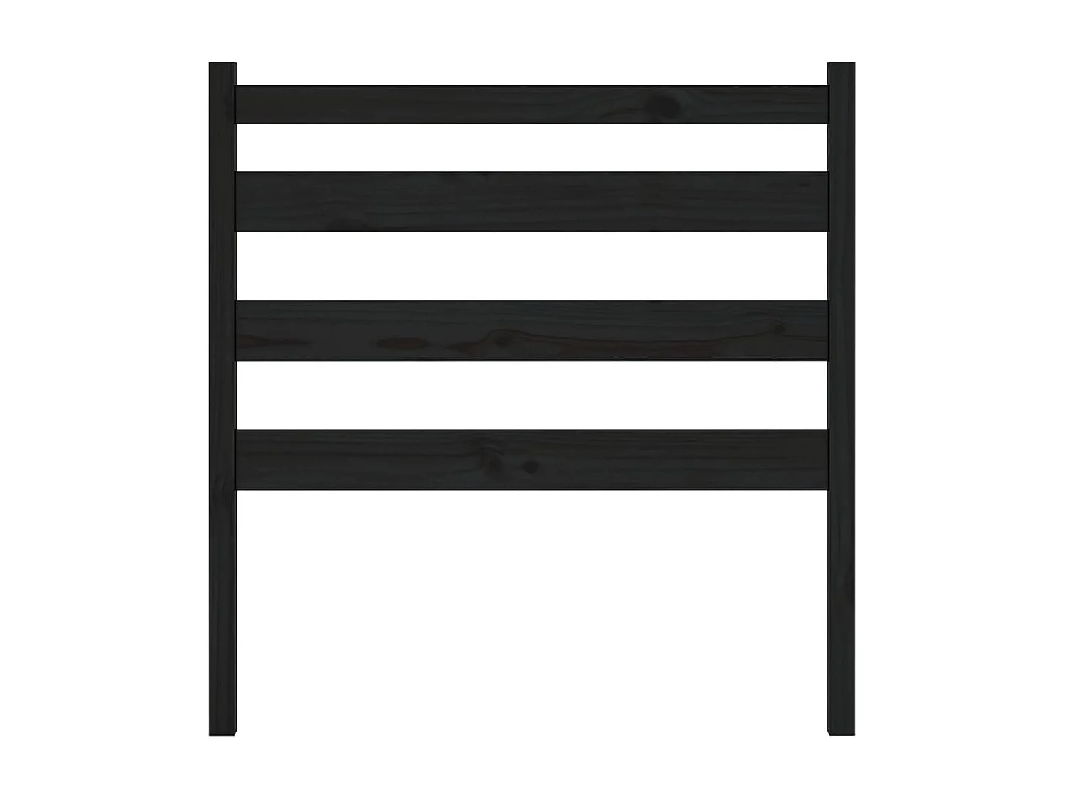 Cabecero de Cama | Cabezal de cama | Mueble de cabecero madera maciza de pino negro 106x4x100 cm