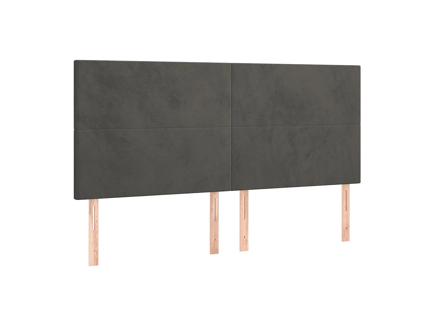 Cabecero | Cabezal de Cama | Mueble cabecero con luces LED terciopelo gris oscuro 200x5x118/128 cm