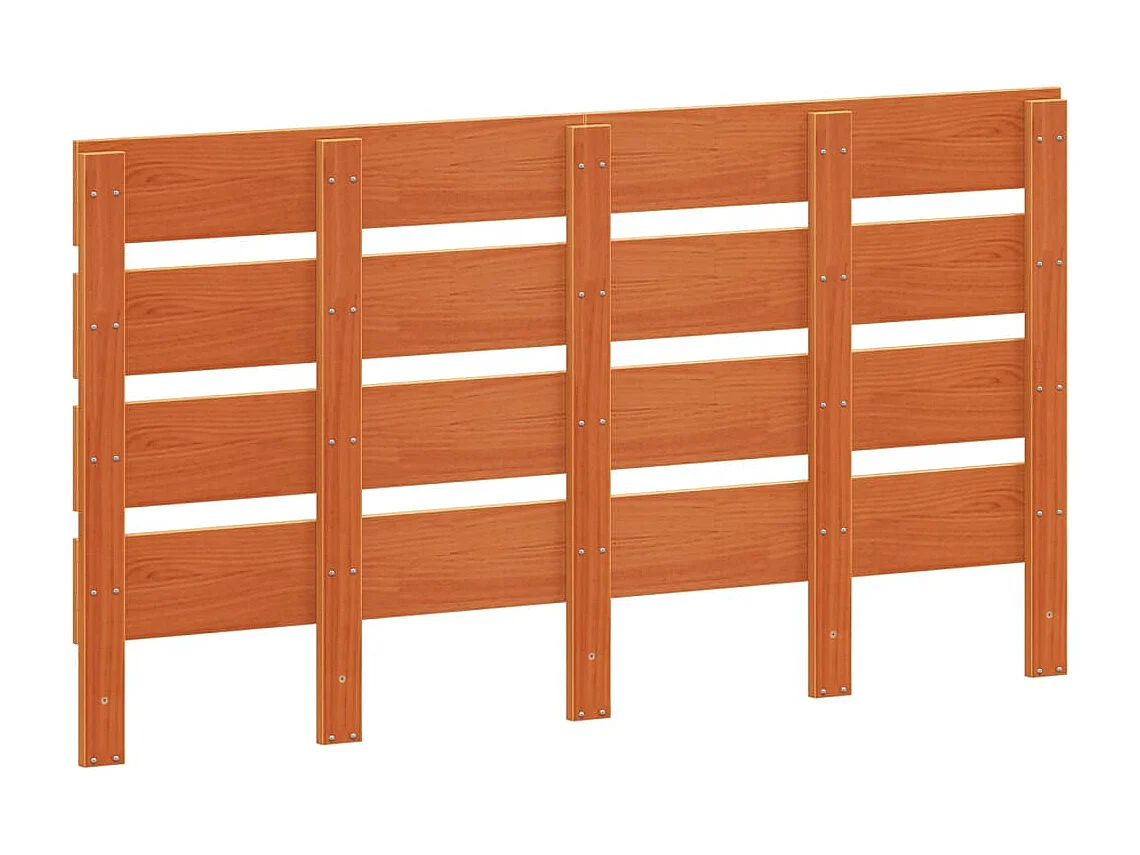 Cabecero de Cama | Cabezal de cama | Mueble de cabecero madera maciza de pino marrón cera 150 cm