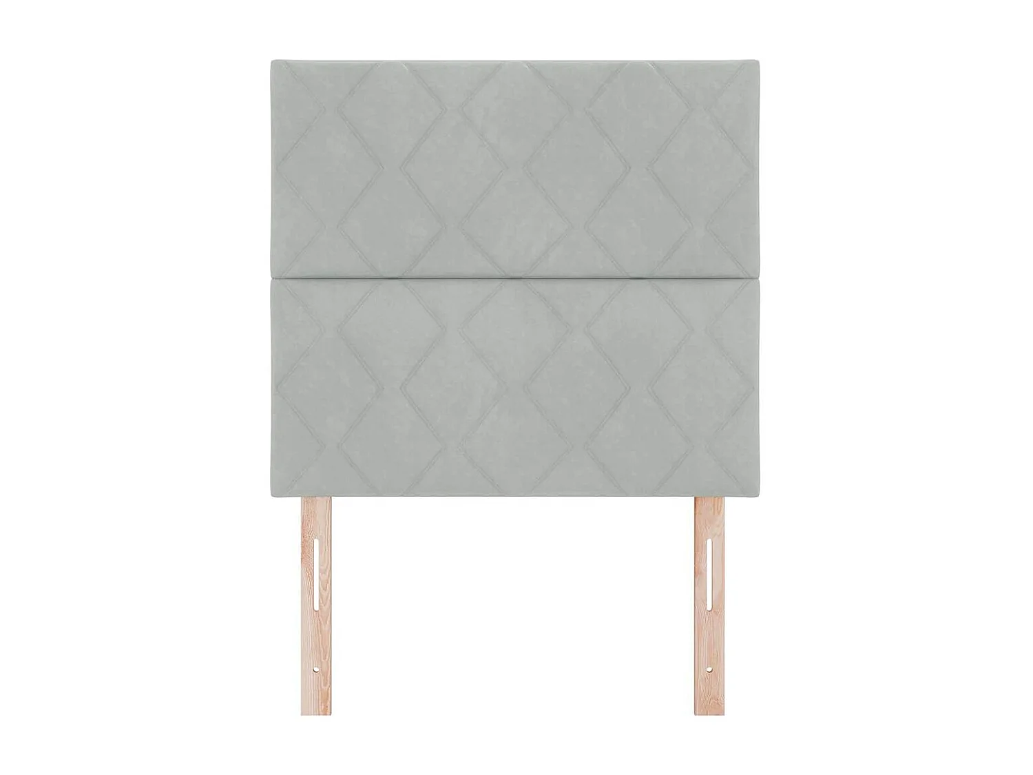 Tête de Lit | Panneau de tête pour lit Moderne LED Geometric Manuel Gris clair 100 cm Velours