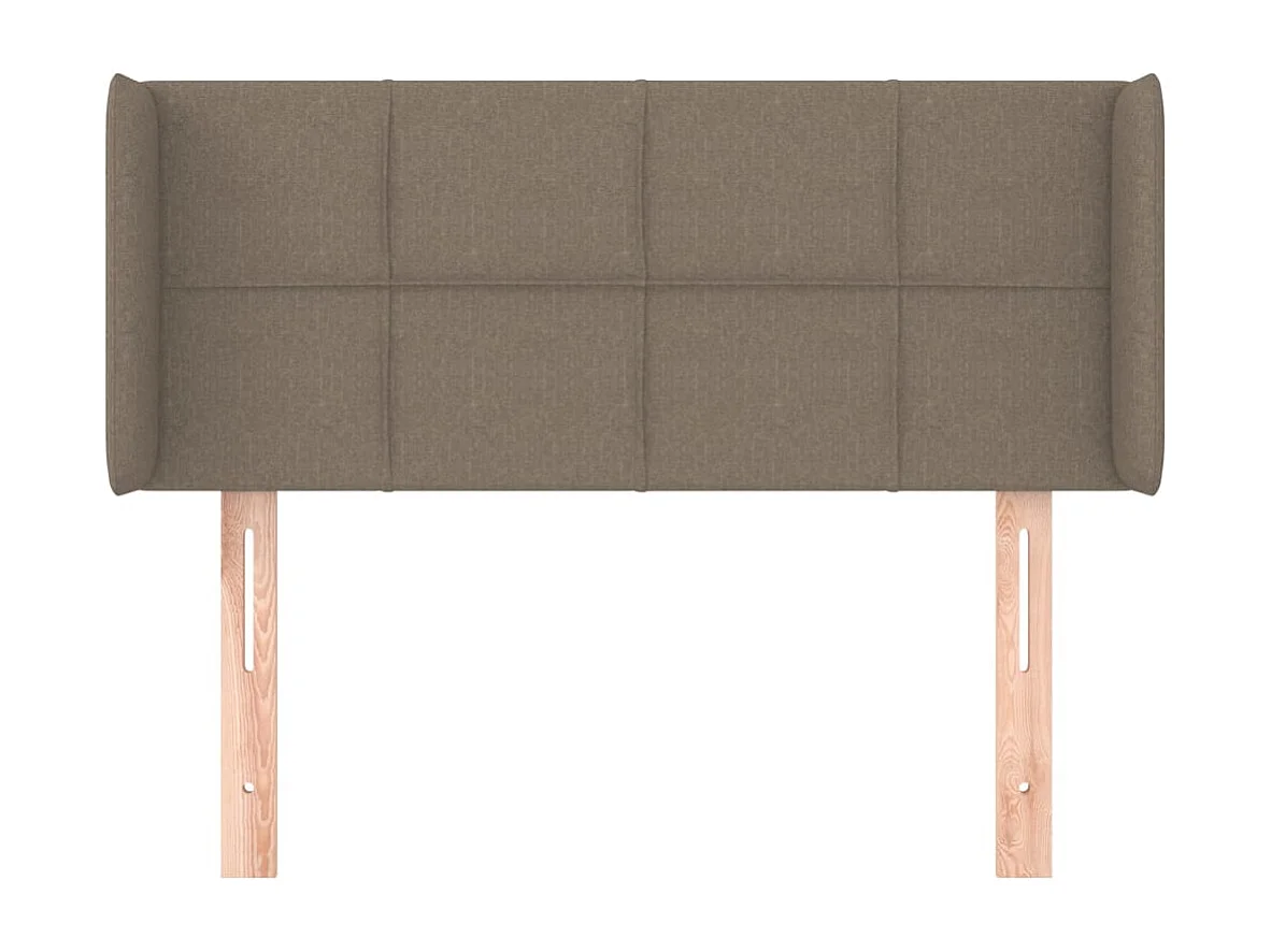 Tête de Lit | Panneau de tête pour lit Moderne avec oreilles Taupe 93x16x78/88 cm Tissu