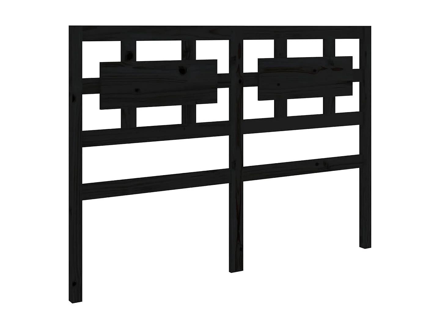 Cabecero de Cama | Cabezal de cama | Mueble de cabecero madera maciza de pino negro 185,5x4x100 cm